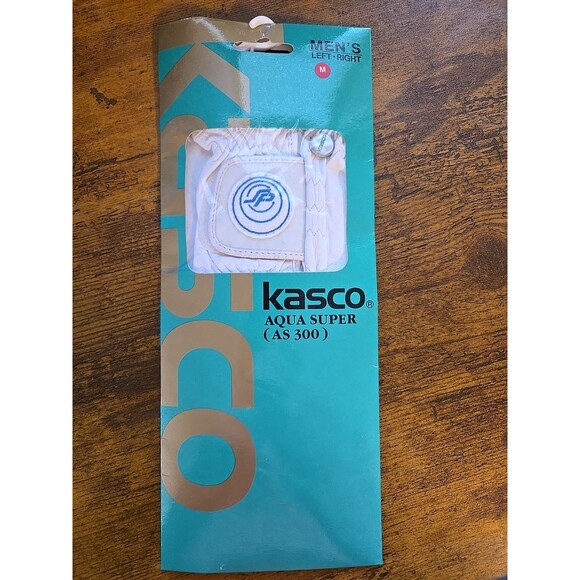 Kasco Mens Golf Glove White Aqua Super AS 300 Left Medium - Picture 1 of 5